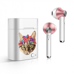 Ecouteurs stereo Bluetooth 5.0 sans fil avec appels binaual avec...