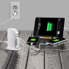 Chargeur 5 entrees USB 5A avec rallonge secteur et socle