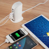 Chargeur 5 entrees USB 5A avec rallonge secteur et socle