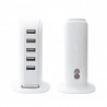 Chargeur 5 entrees USB 5A avec rallonge secteur et socle