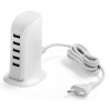 Chargeur 5 entrees USB 5A avec rallonge secteur et socle