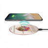 Chargeur a induction sans fil avec indicateur LED rose or - Chat...