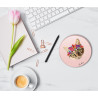 Chargeur a induction sans fil avec indicateur LED rose or - Chat...