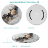 Chargeur a induction sans fil avec indicateur LED argent - Marbre...