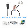 Support mobile a pince flexible avec anneaux a LED reglables