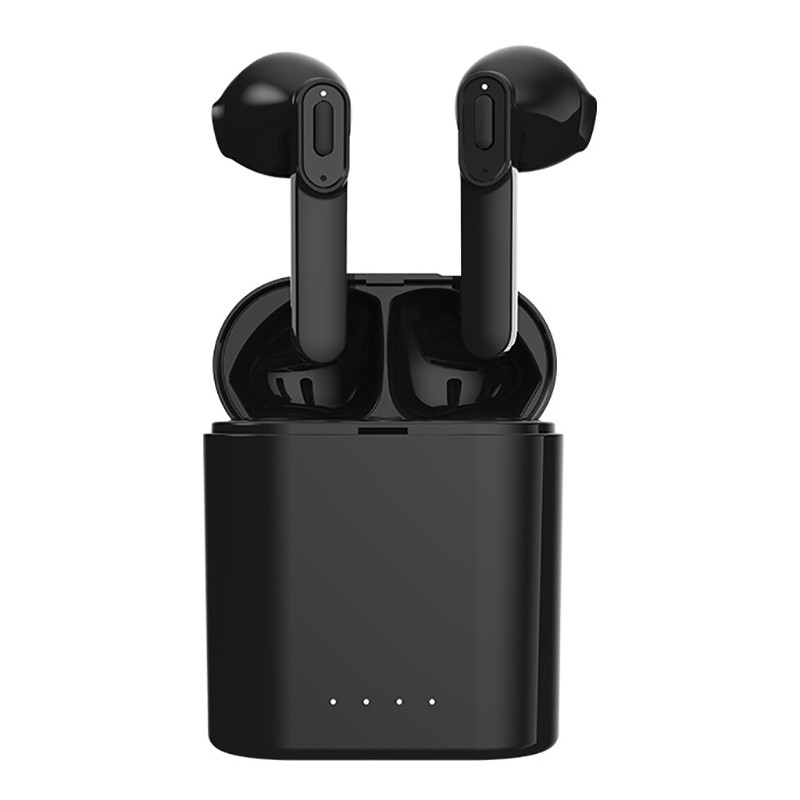 Ecouteurs Bluetooth etanches avec boitier de chargement - Noir