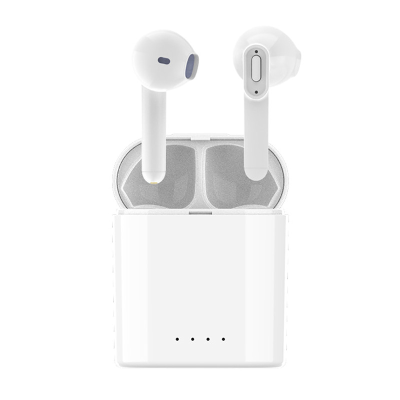 Ecouteurs Bluetooth etanches avec boitier de chargement - Blanc