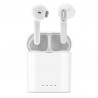 Ecouteurs Bluetooth etanches avec boitier de chargement - Blanc