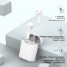 Ecouteurs Bluetooth etanches avec boitier de chargement - Blanc