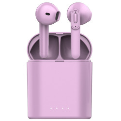 Ecouteurs Bluetooth etanches avec boitier de chargement - Parme