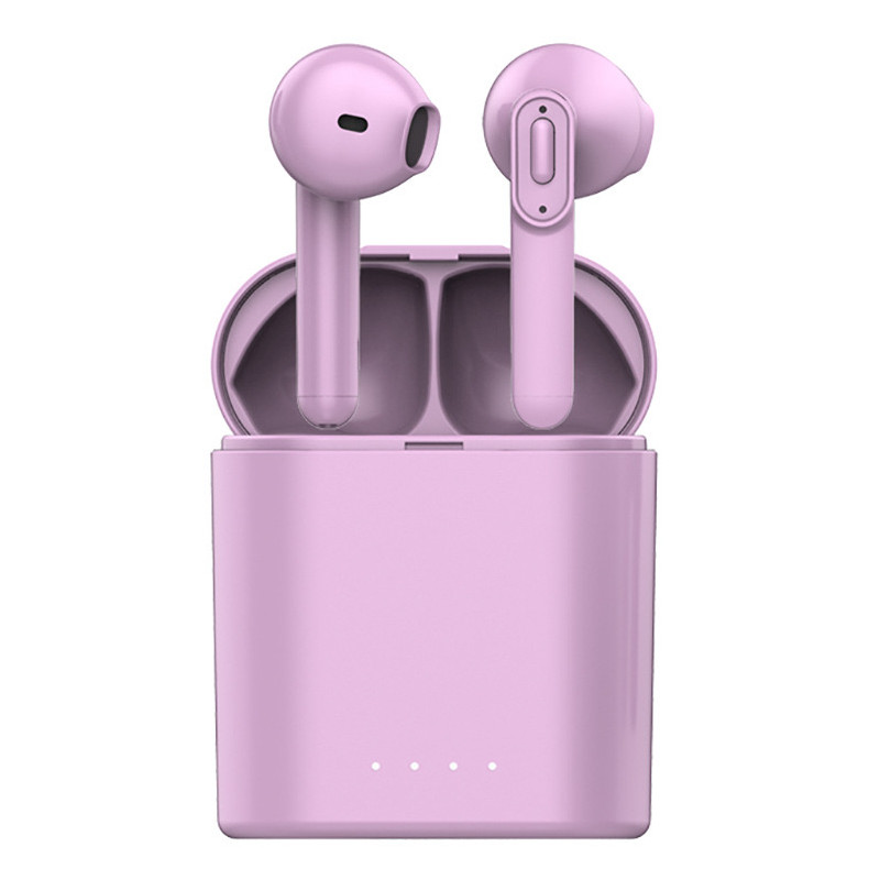 Ecouteurs Bluetooth etanches avec boitier de chargement - Parme