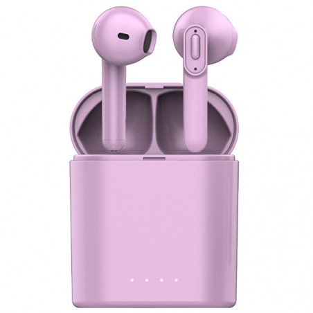 Ecouteurs Bluetooth etanches avec boitier de chargement - Parme