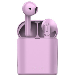 Ecouteurs Bluetooth etanches avec boitier de chargement - Parme