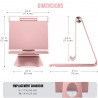 Support pour Tablette en Aluminium - Rose or
