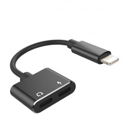 Adaptateur Lightning vers Lightning et Lightning - Noir