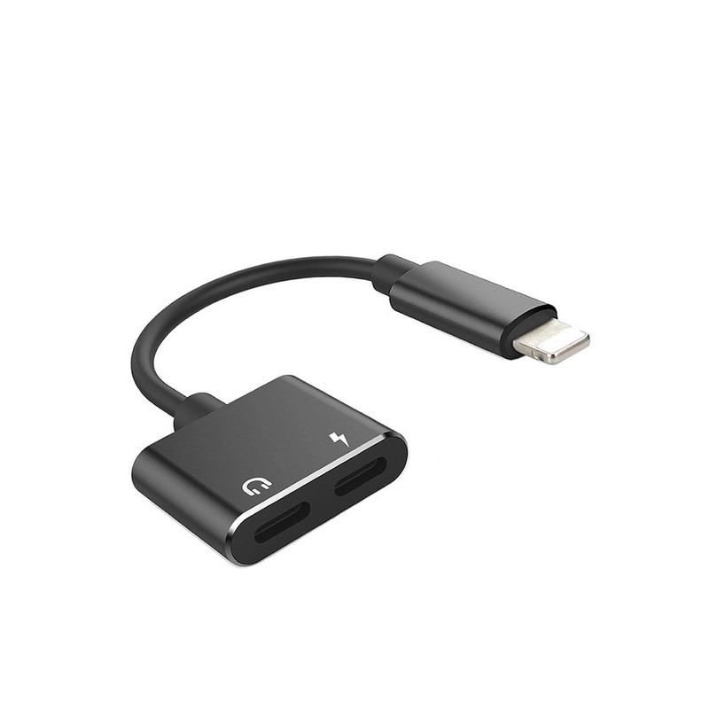 Adaptateur Lightning vers Lightning et Lightning - Noir