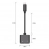 Adaptateur Lightning vers Lightning et Lightning - Noir