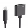 Adaptateur Lightning vers Lightning et Lightning - Noir