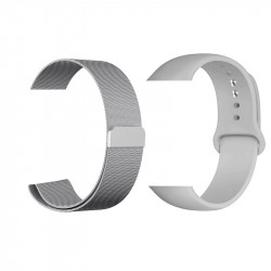 Bracelet milanais en acier inoxydable & bracelet silicone souple ...