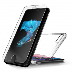 Coque souple + Verre trempe pour iPhone 7/8