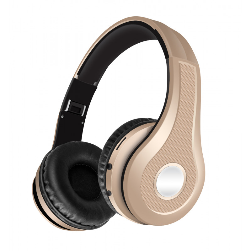 Casque audio Bluetooth avec microphone integre - Or