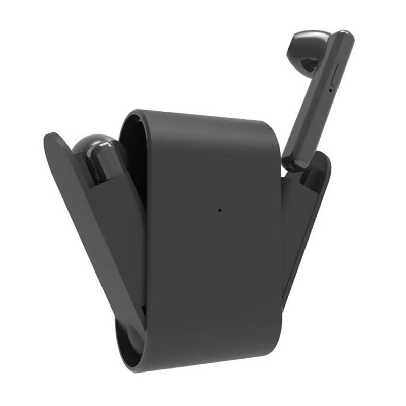 Ecouteurs magnetiques Bluetooh 5.0 avec boitier de chargement - Noir