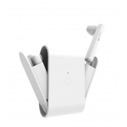 Ecouteurs magnetiques Bluetooh 5.0 avec boitier de chargement - Blanc