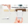 Ecouteurs magnetiques Bluetooh 5.0 avec boitier de chargement - Blanc