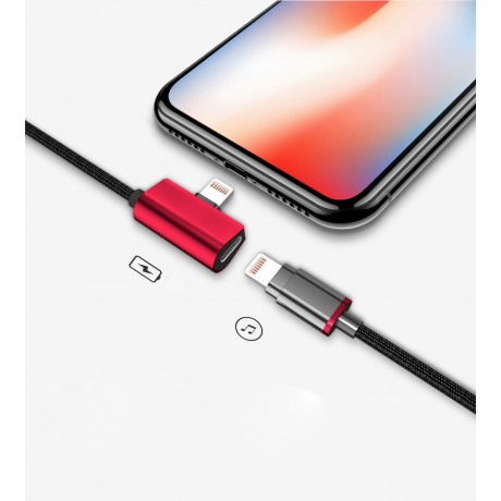 Câble USB de charge et de synchronisation avec prise Lightning - Rouge