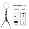 Anneau lumineu LED 10 reglable avec trepied 160 cm pour 3 supports...