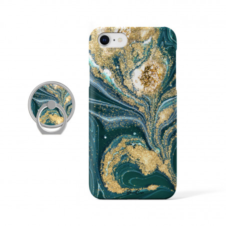 Coque protectrice avec impression 360 et finition soyeuse + anneau...